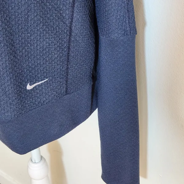Nike Womens Navy Textured Knit Top with Dolman Sleeves Size Large - Image 4