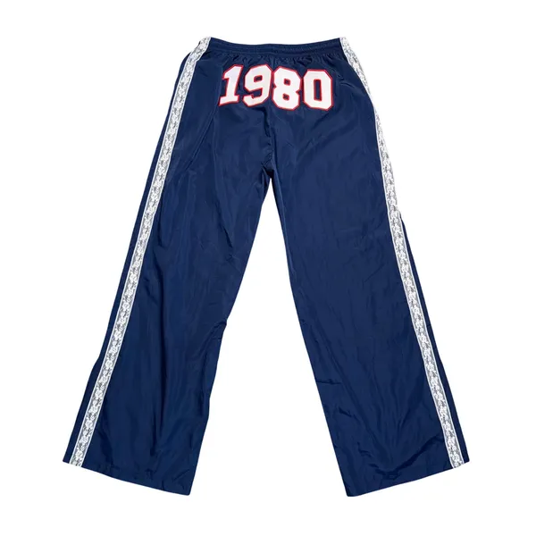 Edikted Track Pants Women Medium Navy Blue Excellent‎ 1980 Lace Trim Wide Leg - Image 4