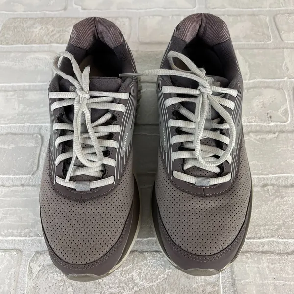 Brooks Addiction Walker Suede‎ Sneaker Shoes Womens 8 Shark Alloy Oyster Lace Up - Image 9