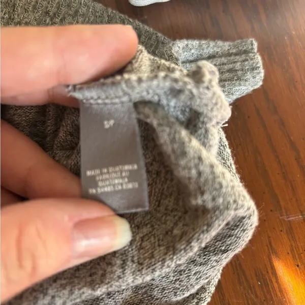 Aerie Gray Brushed Fleece Long Sleeve Top Size Smal - Image 2