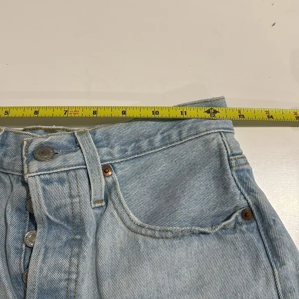 Levi's Light Blue Jean Shorts EUC - Image 5