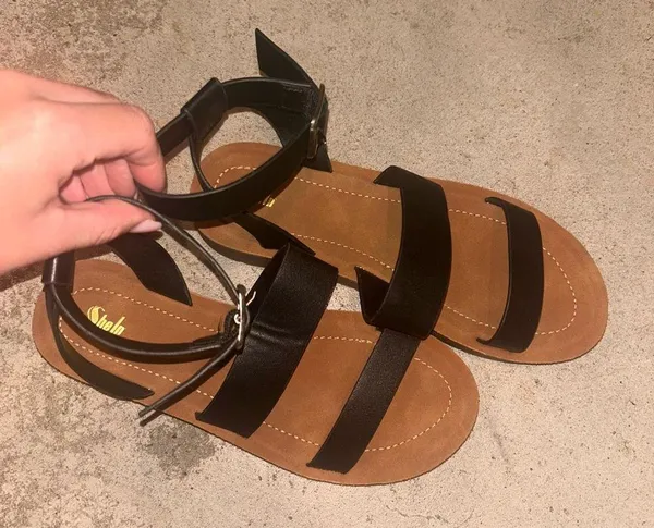 SheIn Black Strappy Sandals - Image 2