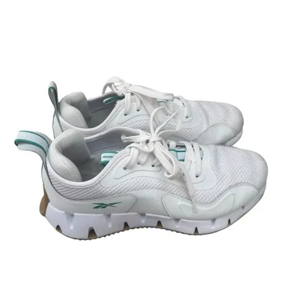 Reebok Womens Zig Dynamica AR30106W-WGZ White With Green Running Shoes 8M New - Image 3