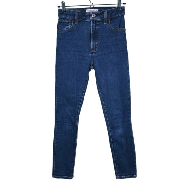 Abercrombie & Fitch Super Skinny Ankle High Rise Jean Size 24 Blue Casual Staple - Image 2