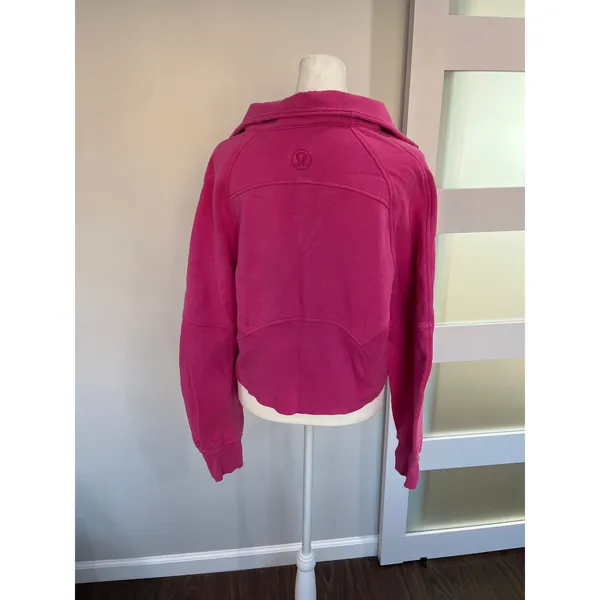 Lululemon Scuba Oversized‎ Half-Zip Hoodie Pink XS/S LW3FJ6S - Image 3