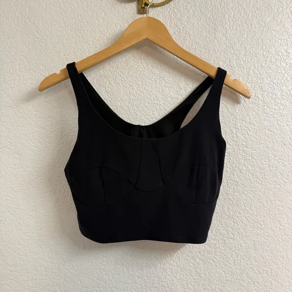 Lululemon Nulu Front-Darting Yoga Bra Light Support, B/C Cup Black Size 10 - Image 2