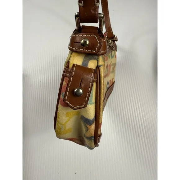Dooney & Bourke Coated Rainbow‎ Doodle Graffiti Handbag Purse - Image 5