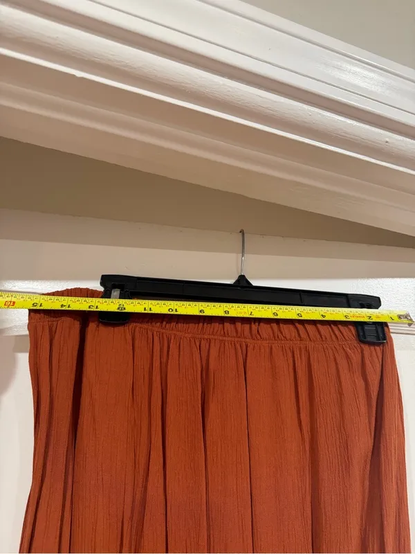BECCA Strapless Maxi Coverup in Rust Orange​ - Image 4