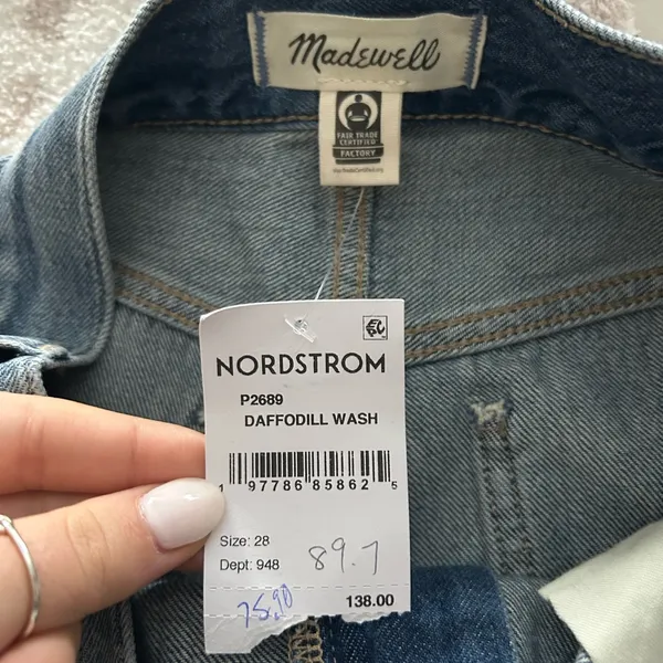 Madewell Superwide Leg Drawstring Jeans NWT - Image 4