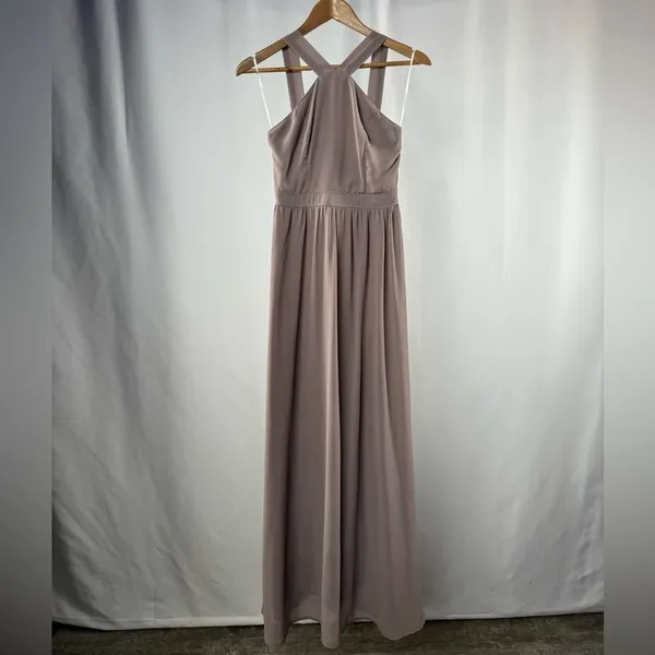 Lulus Air of Romance Maxi Dress in Taupe Size‎ Small - Image 5