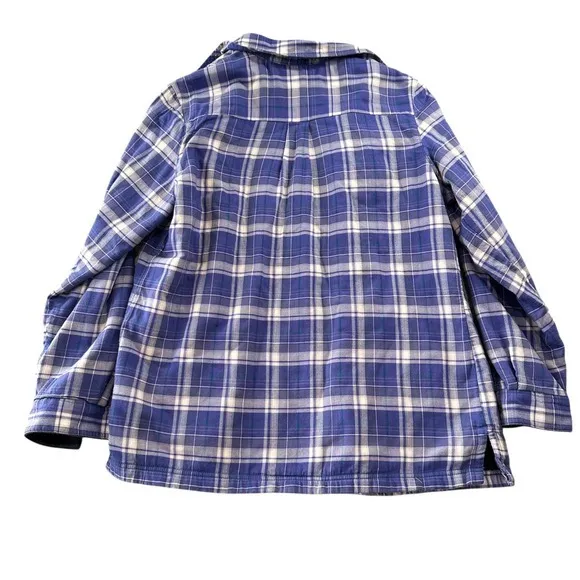 L.L. Bean Purple Plaid Fleece Lined Flannel Shirt Jacket Outdoor Cabincore‎ Cozy - Image 8