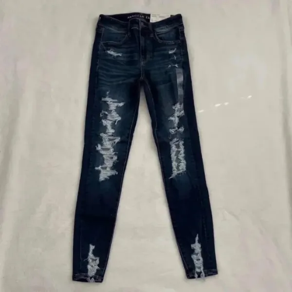 American Eagle Ripped High-Waisted Jegging, Size: 2 (26in) Regular - Image 7