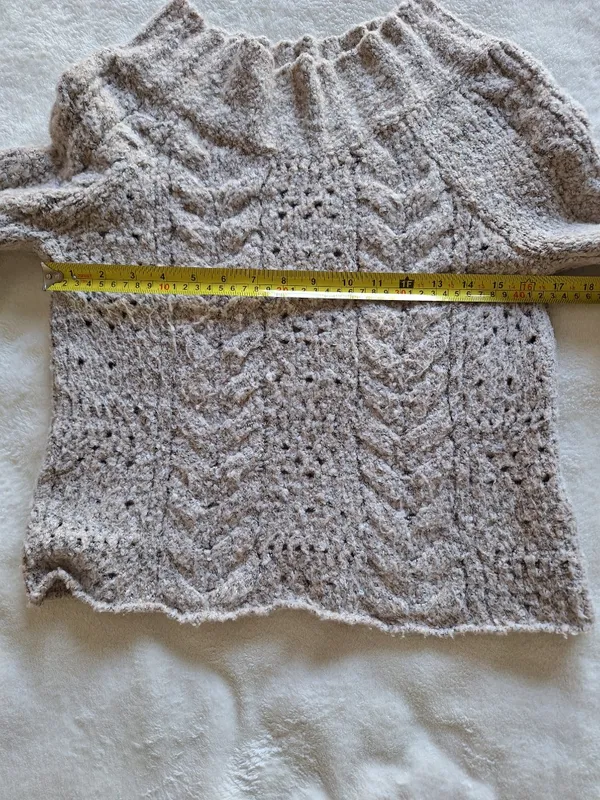 Free People Avalon Boucle Knit Mock Neck Cropped Sweater M - Image 7