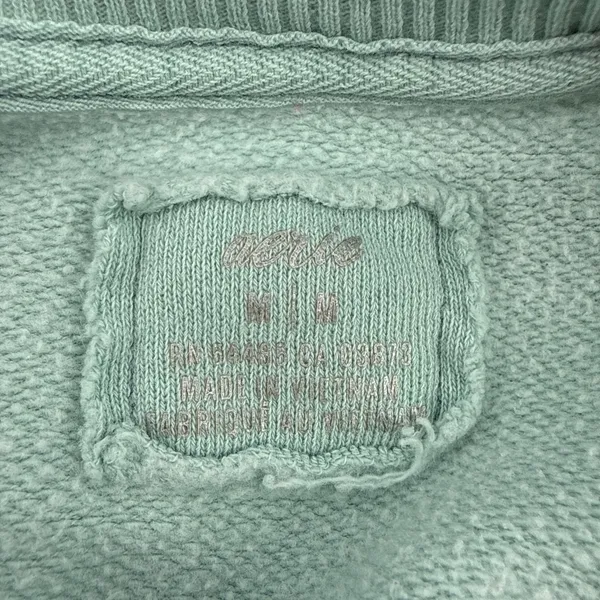 Aerie Good‎ Vibes Medium Sage Oversized Heart Graphic Pocket Sweatshirt Pullover - Image 5