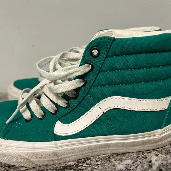 Unisex Vans Teal High-Top Sneakers Men’s 5.5 or Women’s 7.0 - Image 2