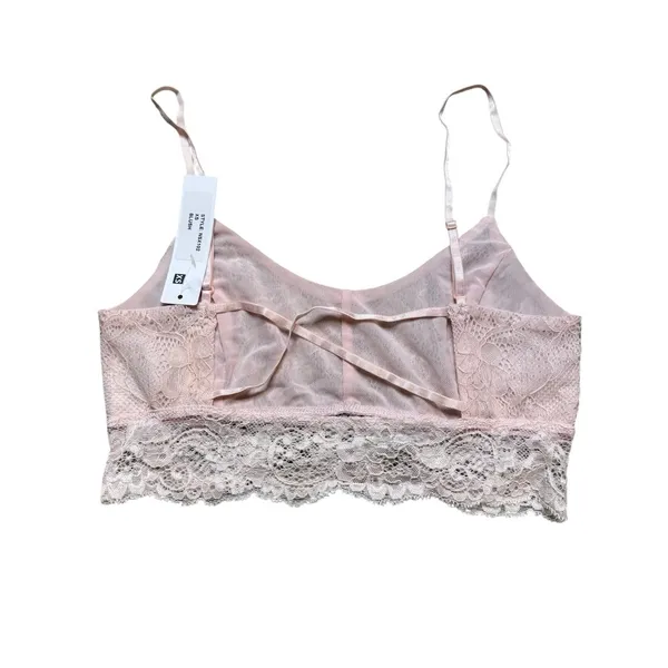 🌸 LA Made 💕 Blush Lace Longline Bralette‎ XS NWT Romantic Layering Top 🌸 - Image 2