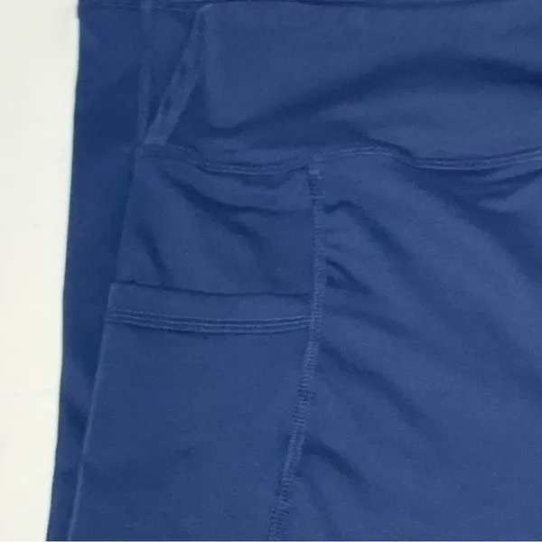 Zexxxy Navy High Waist Stretch Yoga Pants Wide Leg with Deep Pockets Size M New! - Image 5