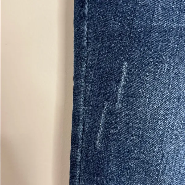 Judy Blue Skinny Fit Dark Wash Blue Stretch Denim Jeans Distressed Detais sz 28 - Image 9