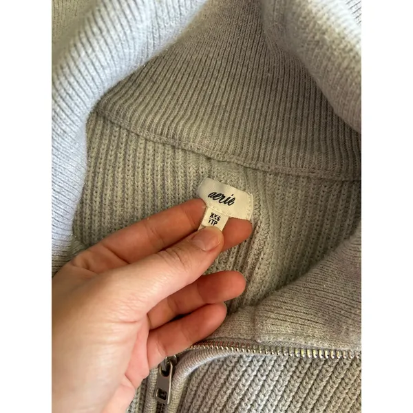 Aerie Gray Half Zip - XXS - Image 2