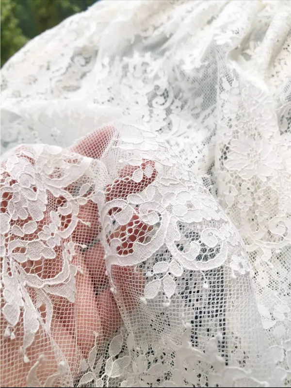 Doen Cream Lace Midi Skirt, S - Image 5