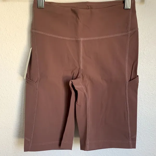NWT Outdoor Voices Zoom 8"‎ Biker Shorts in Deep Taupe - Image 2