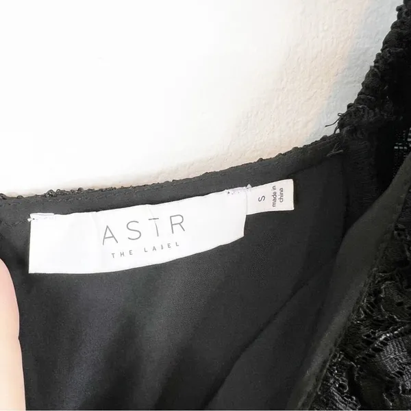ASTR Black Lace Corset Mini‎ Dress Women's Size S Coquette Date Night - Image 6