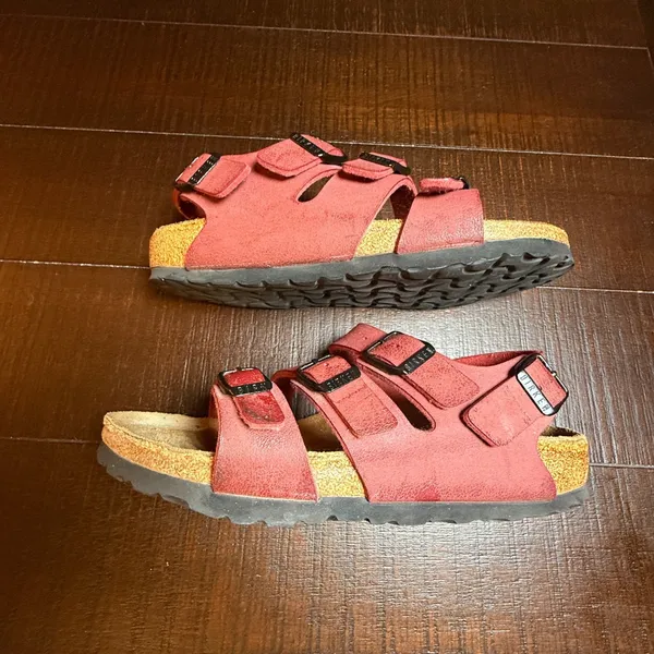 Birkenstock Franca Rose Red Leather Multi-Ankle Strap Sandals Womens 5 36 EU - Image 10