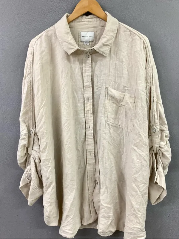 American Eagle Go Big Oversized Shirt - Image 3