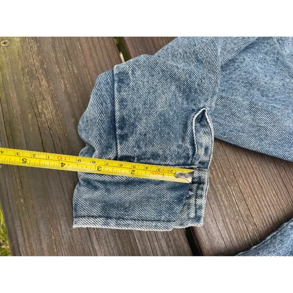 Vintage Guess Georges Marciano Denim Trucker Jacket Acid Wash Blue Women Medium - Image 5