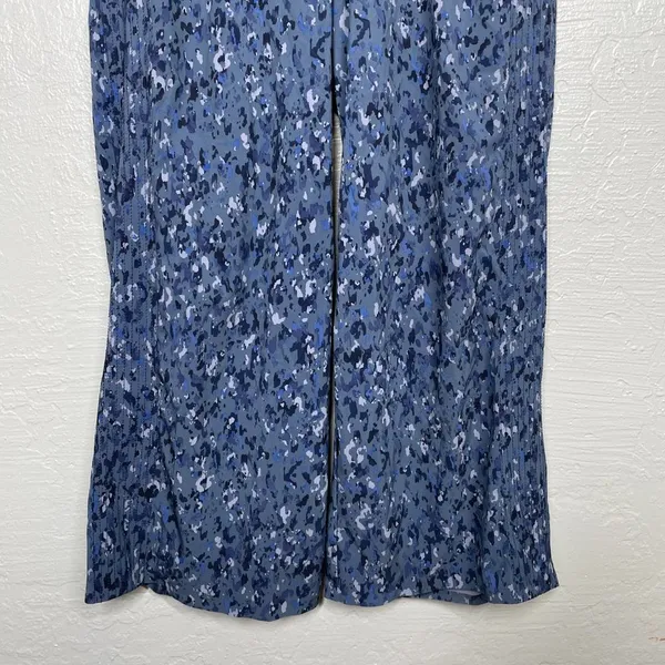 Athleta Women 2 Blue Avenue Printed Wide Leg Crop Pants Lightweight Athleisure - Image 2