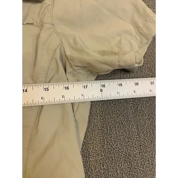 Columbia Titanium Hiking Shirt Womens M Tan Excellent Short Sleeve Vented TL7155 - Image 4
