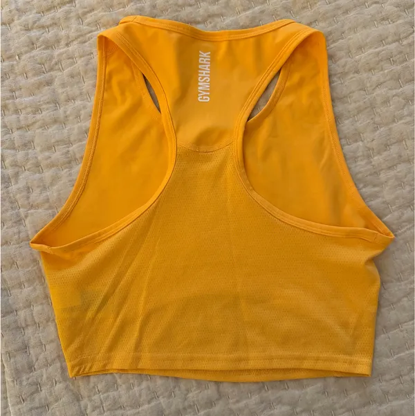 Gymshark Orange active racerback cropped tank - Image 4