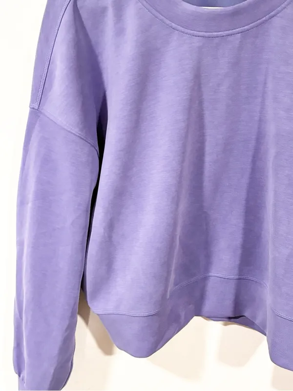 Lululemon Perfectly Oversized Cropped Crew Pullover Sweatshirt Size 8 - Image 2