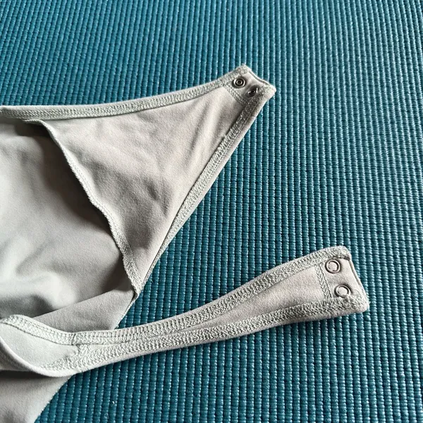 Abercrombie and Fitch Pastel Green Blue Bodysuit Medium - Image 6
