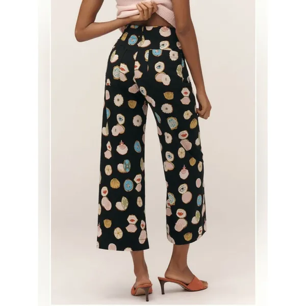Anthropologie Danielle Kroll X Maeve Colette Crop Wide-Leg Pants - Image 4