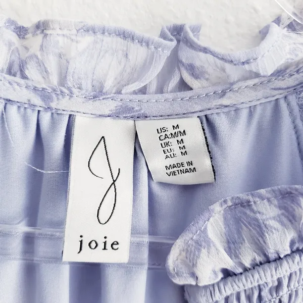 Joie Floral Button Down Long Sleeve Ruffle Blouse - Image 8