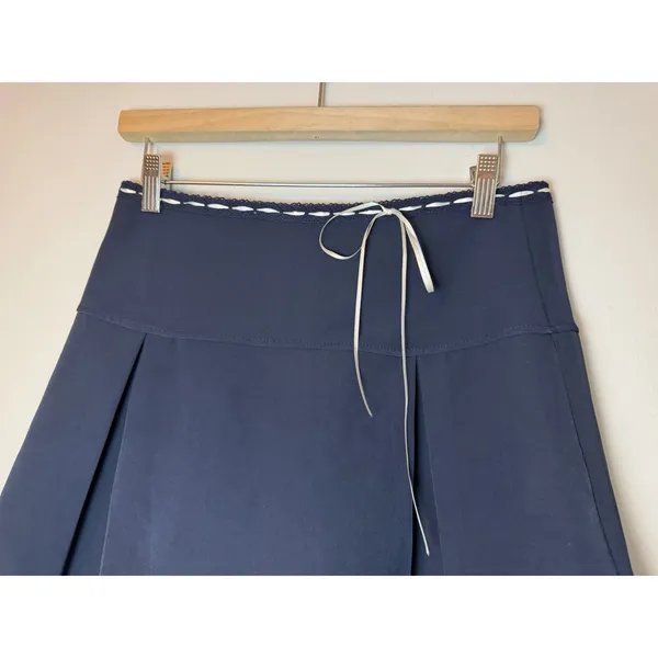 Pretty Garbage Navy Blue Women's Pleated Mini Skirt Sz S NEW - Image 2