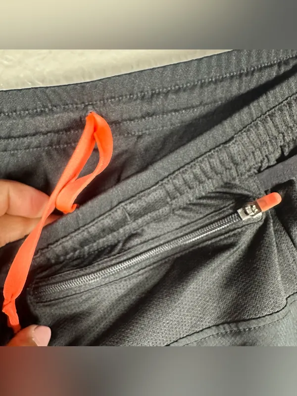 The North Face Flight Series Black Running Shorts with Coral Side Stripe SZ:M - Image 6