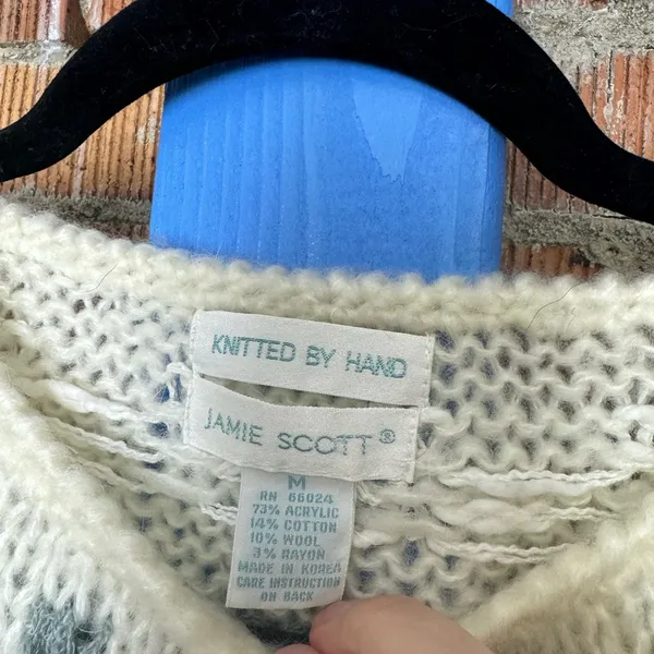 Vintage Wool Blend Sweater Vest Jamie Scott Size M - Image 5
