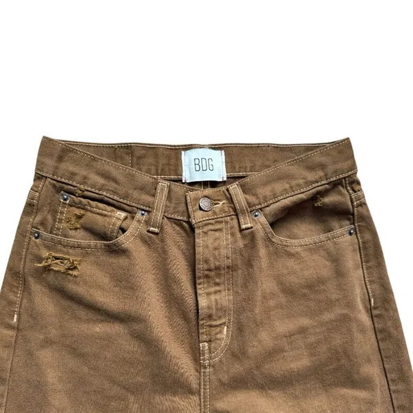 Womens BDG by Urban Outfitters Brown Distressed High Rise Cowboy Jeans - Sz 28 - Image 4