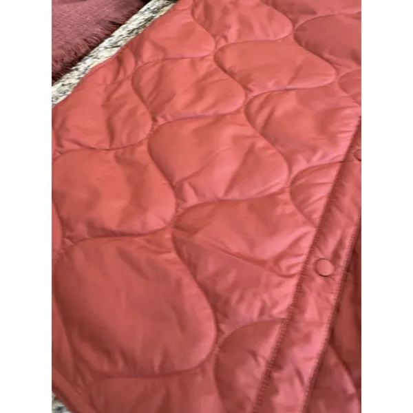 Nike Sportswear Essentials Quilted Trench Jacket Womens L NWT Rugged Orange NEW - Image 10