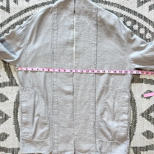 Aritzia Wilfred Lenglen Open Front Textured Jacket Blazer Kimono in Gray XS - Image 6