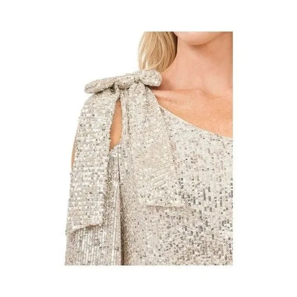 CeCe‎ Sequined One Shoulder Cocktail and Party Dress Size Small - Image 2