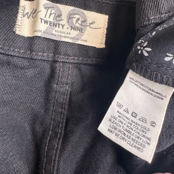 Free People We The Free Black‎ Denim Pleated Mini Skirt Size 29 Regular Cotton - Image 3
