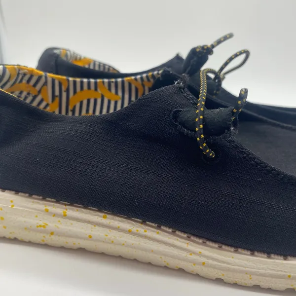 Hey Dude Black Bananas Canvas Wendy Slip-On Shoes Casual Minimalist Women size 8 - Image 6