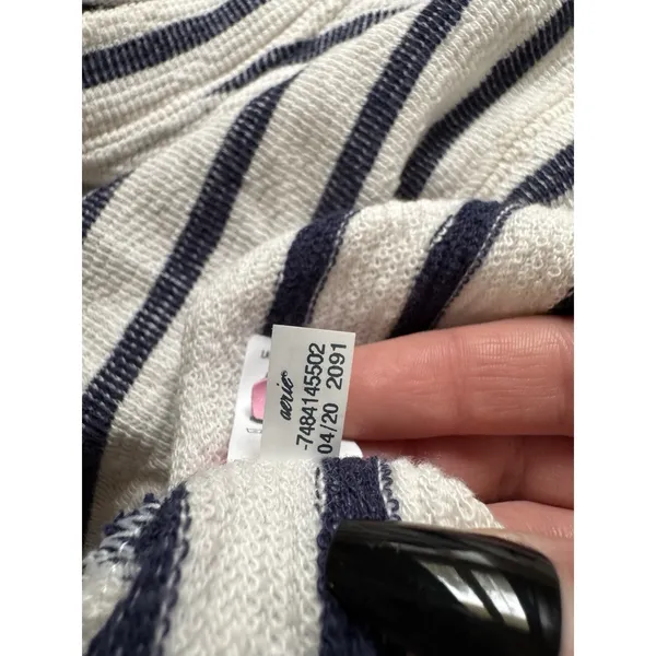 Aerie Striped Oversized M Terry‎ Relaxed Fit Tunic Swim Coverup Nautical Pool - Image 14