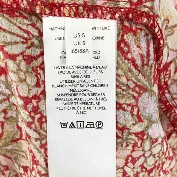 Free People Feeling Groovy Red Floral Boho Long Sleeve Maxi Dress NWT - Image 7