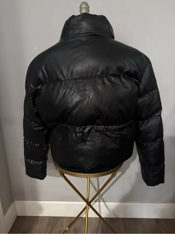 Double Zero Black Quilted Puffer Jacket - Image 2