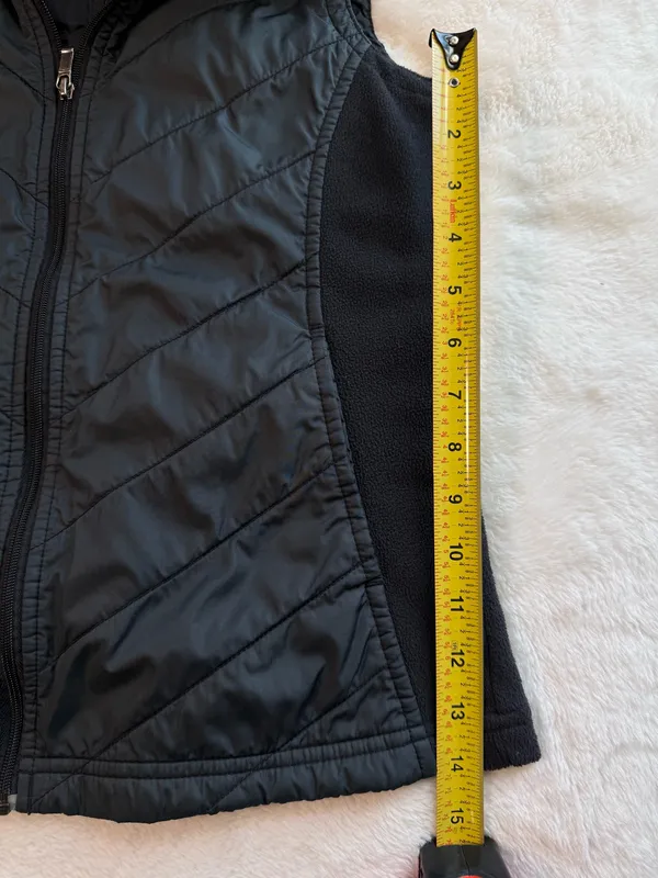 Columbia Women's XS Black Quilted Full Zip Sleeveless Vest Logo Outdoor - Image 6