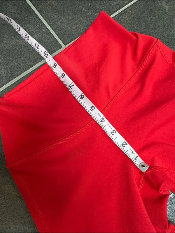 ALO Yoga Leggings Moto Airbrush Active Workout Pants Red XS Gym Pilates Fitness - Image 12